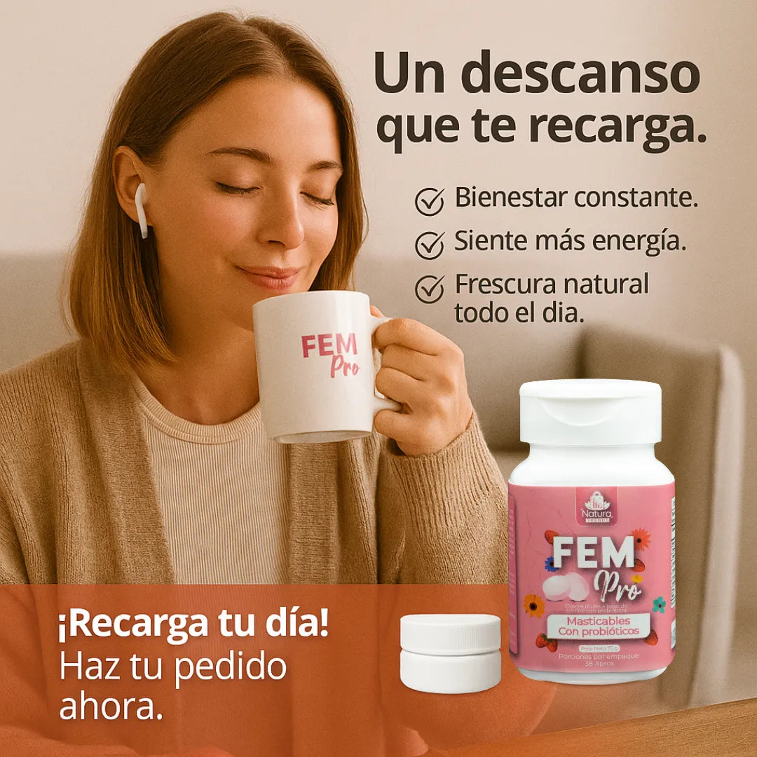 ¡No más picazón, mal olor o flujo anormal! FemPro Probiótico Vaginal Masticable