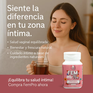 ¡No más picazón, mal olor o flujo anormal! FemPro Probiótico Vaginal Masticable