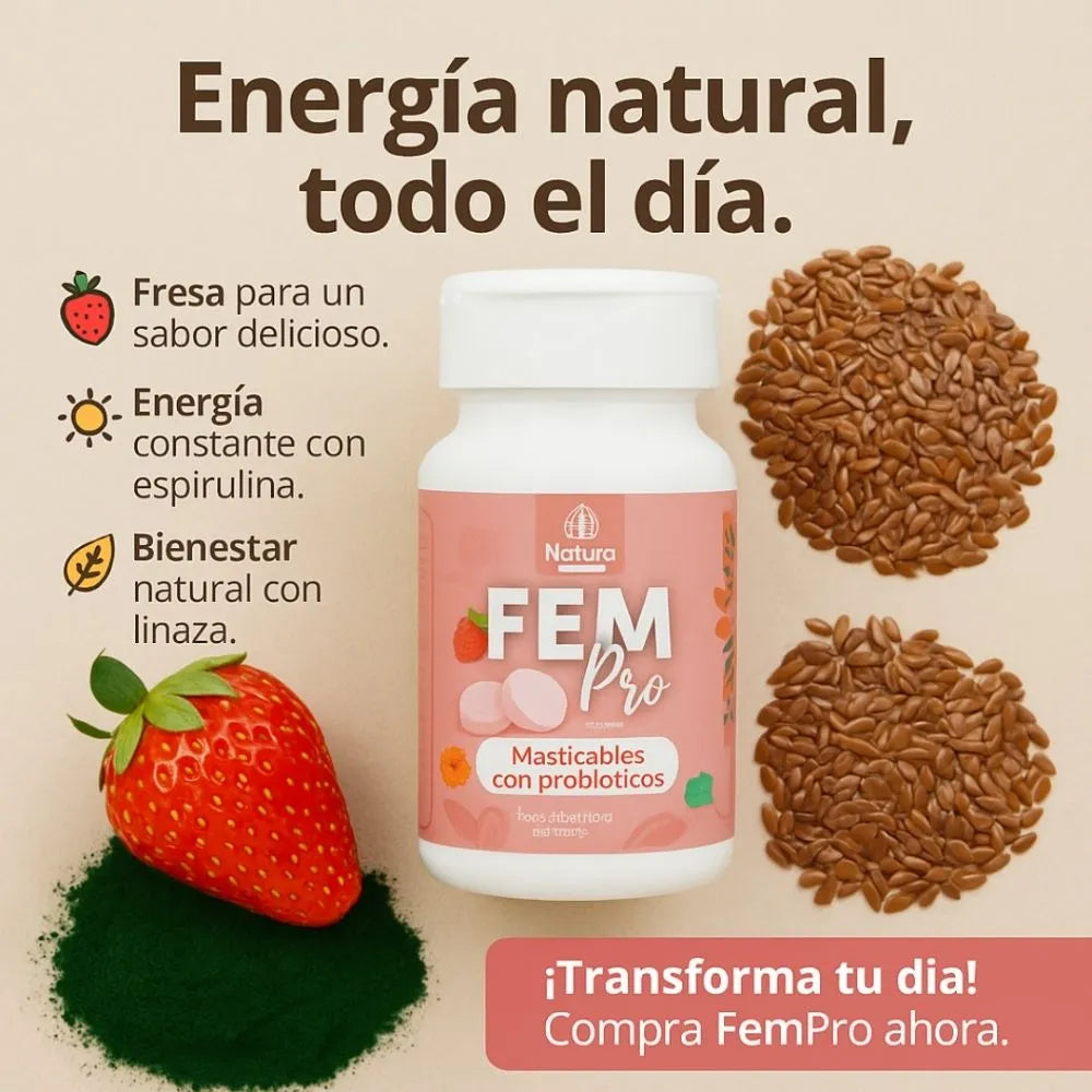 ¡No más picazón, mal olor o flujo anormal! FemPro Probiótico Vaginal Masticable